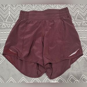 Lululemon Hotty Hot Burgundy Athletic Shorts Size 2